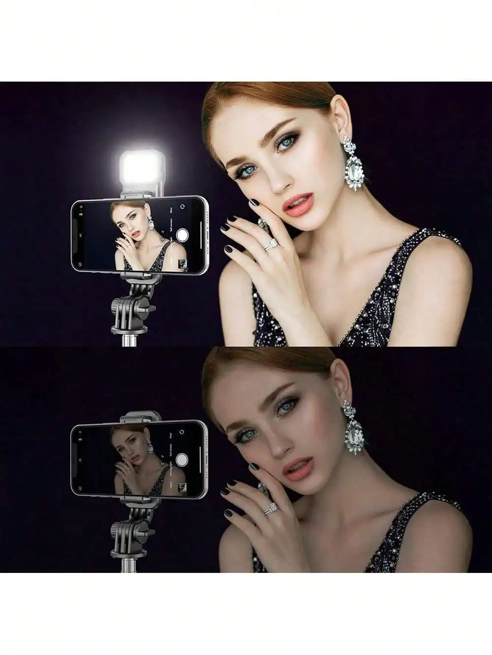 70'' Extendable Selfie Stick Tripod With Wireless Remote & Light – Portable Phone Stand For Smartphones And Cell Phones