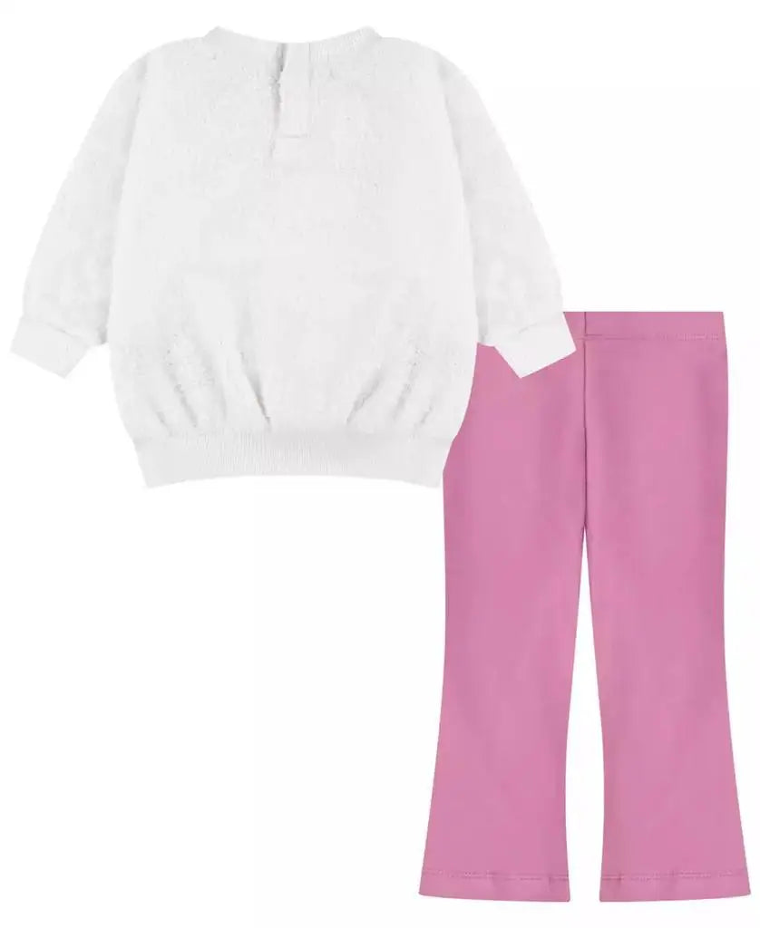 Nike | Baby Girls Swoosh Print Crew Sweatshirt and Leggings, 2-Piece Set