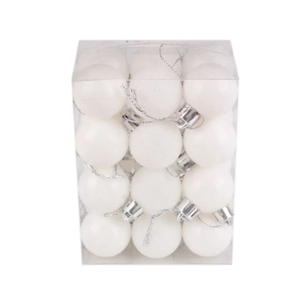 24Pcs Christmas Ball Christmas Tree Decoration Ornaments for Home Room Decor New Year Navidad Pendant Ball DIY Accessories