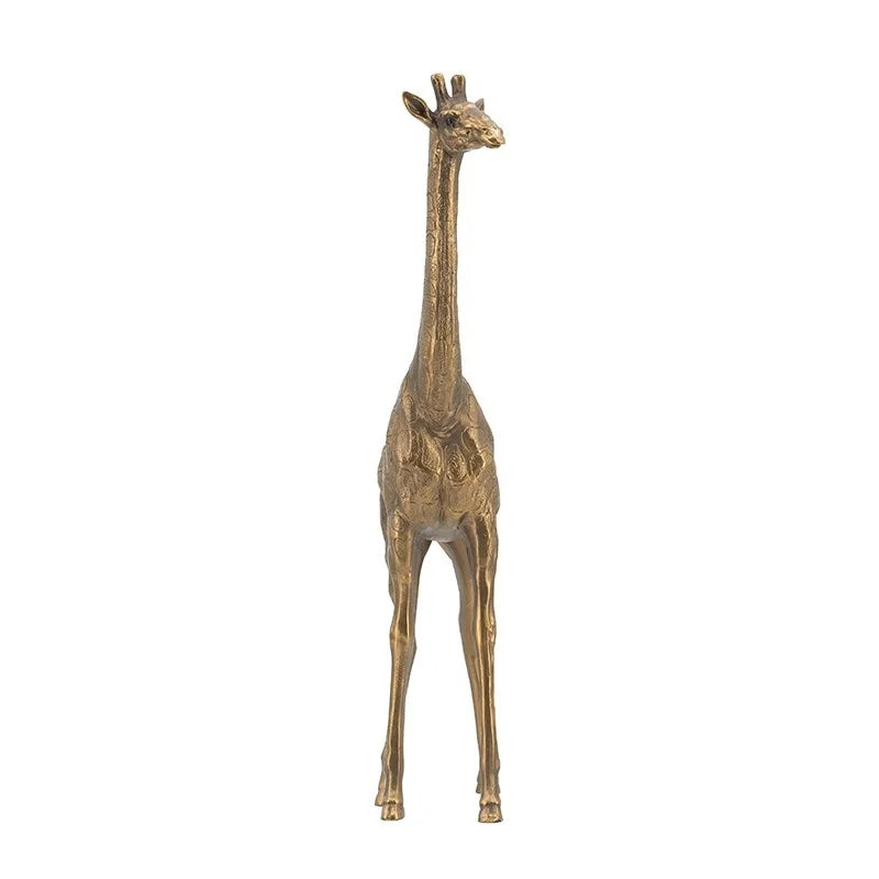 Giraffe Figurine Decor, 5.9x2.2x11.2 Inch Animal Statue for Home Office