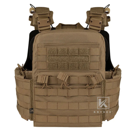 KRYDEX 500D Tactical CPC Vest Plate Carrier Heavy Duty Modular MOLLE Vest Mag Pouch Cage Hunting Airsoft Paintball Armor Vest