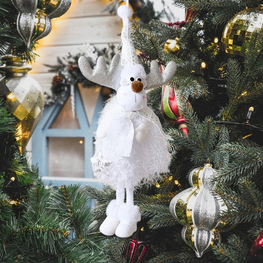 Festive Santa Claus Snowman Ornaments Whimsical Christmas Tree Hanging Decor for Home Office Party Celebration