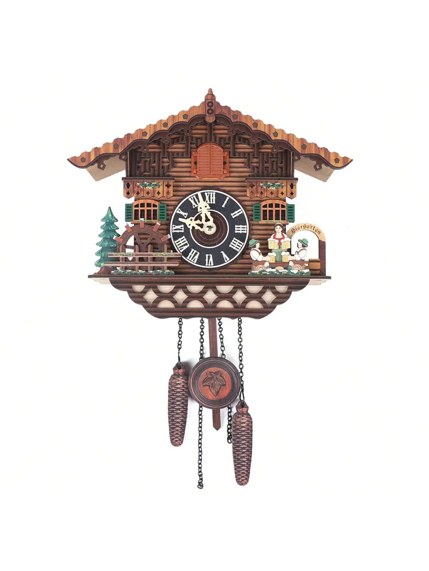 Creative Bird Cuckoo Quartz Wooden Swing Wall Clock Time Alarm Watch For Decor