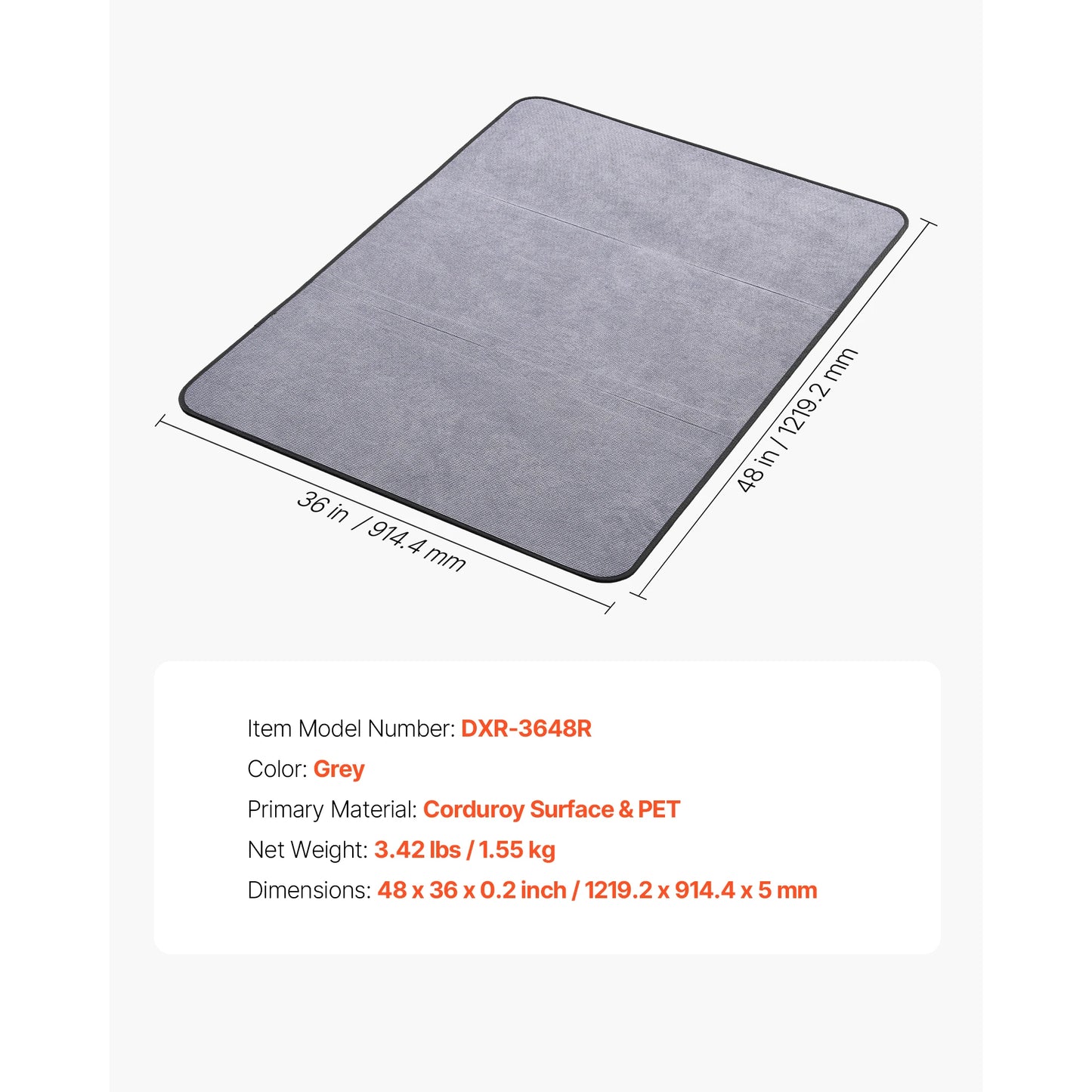 SucceBuy Chair Mat Plastic Floor Protector Rug with Studded Non-Slip & Easy to Clean Smooth Glide Under Desk Rug for Home Office
