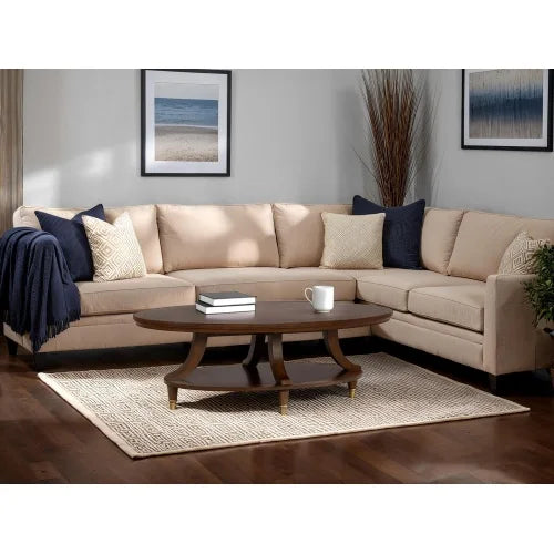 Modern Oval Cocktail Table With Gold Legs And Dark Cherry Finish Living Room Furniture
