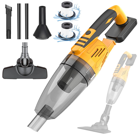 [No battery] Cordless Vacuum Cleaner, Portable Car Vacuum with 3 Filters for Hard Floor Car Pet Hair Cleaning