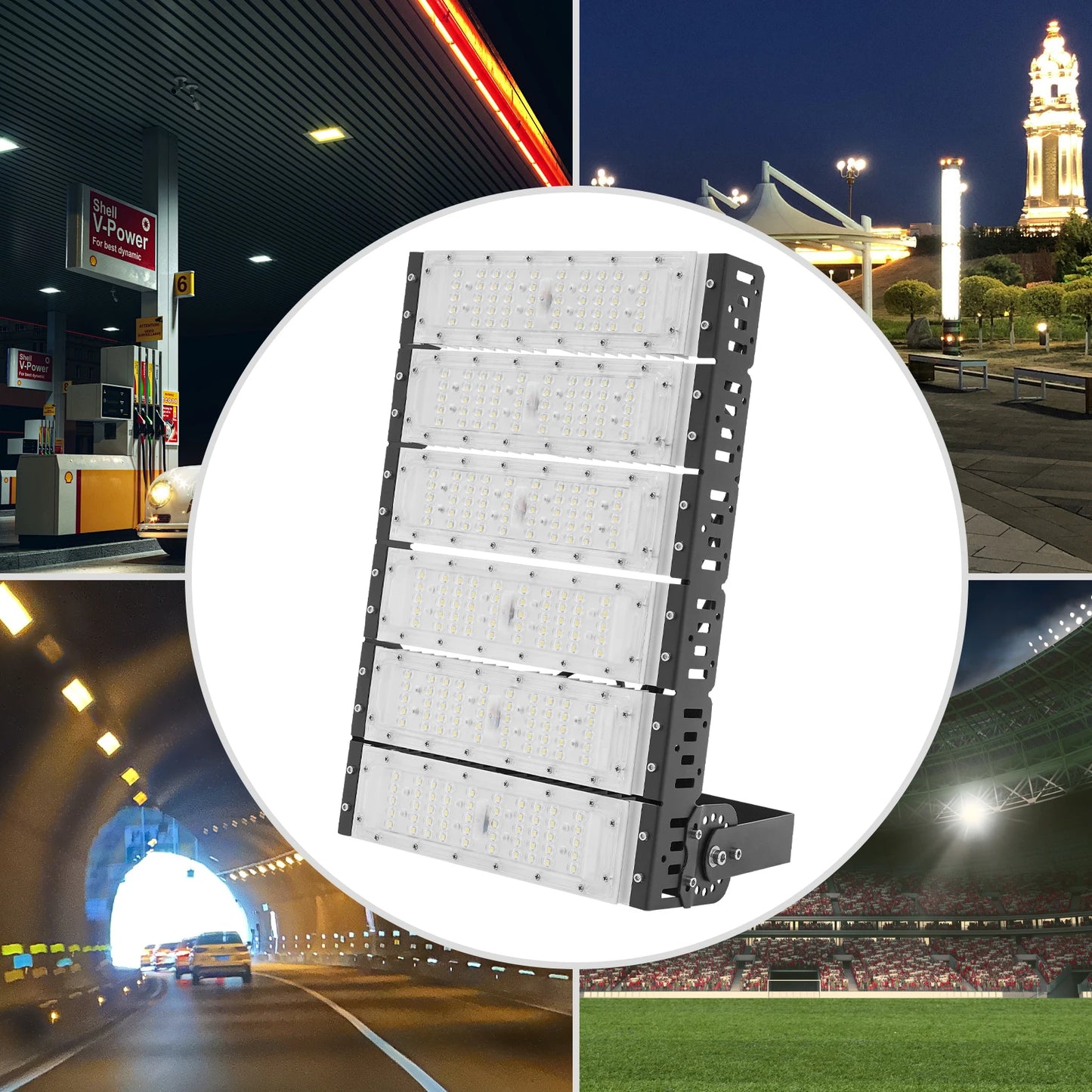 300w Outdoor Flood Light, LED Stadium Flood Light, Waterproof Flood Light for Lighting in Tunnels, Factories, Sports Fields