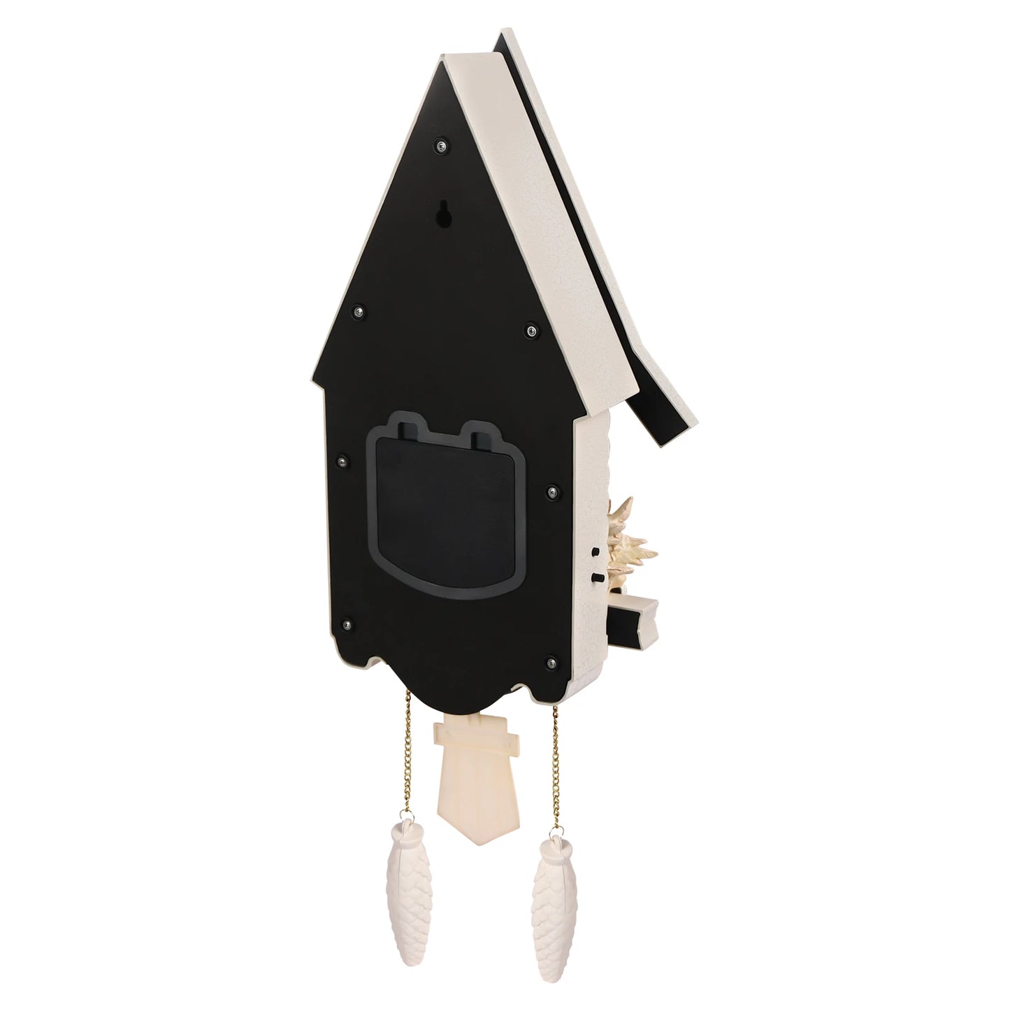 White Cuckoo Wall Clock Antique Battery Operated Creative Wall Clock 12.8*4.33*27.2in