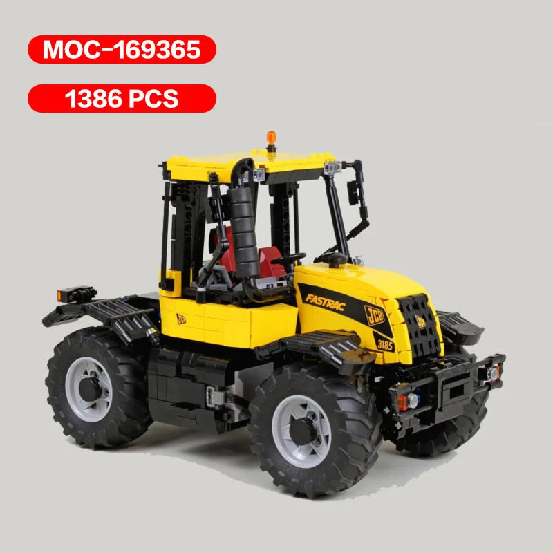 MOC-169365 JCB1:17 Farm Tractor Building Block Model Assembling Toy Jigsaw Puzzle Gift Adult and Children Gift Ornaments