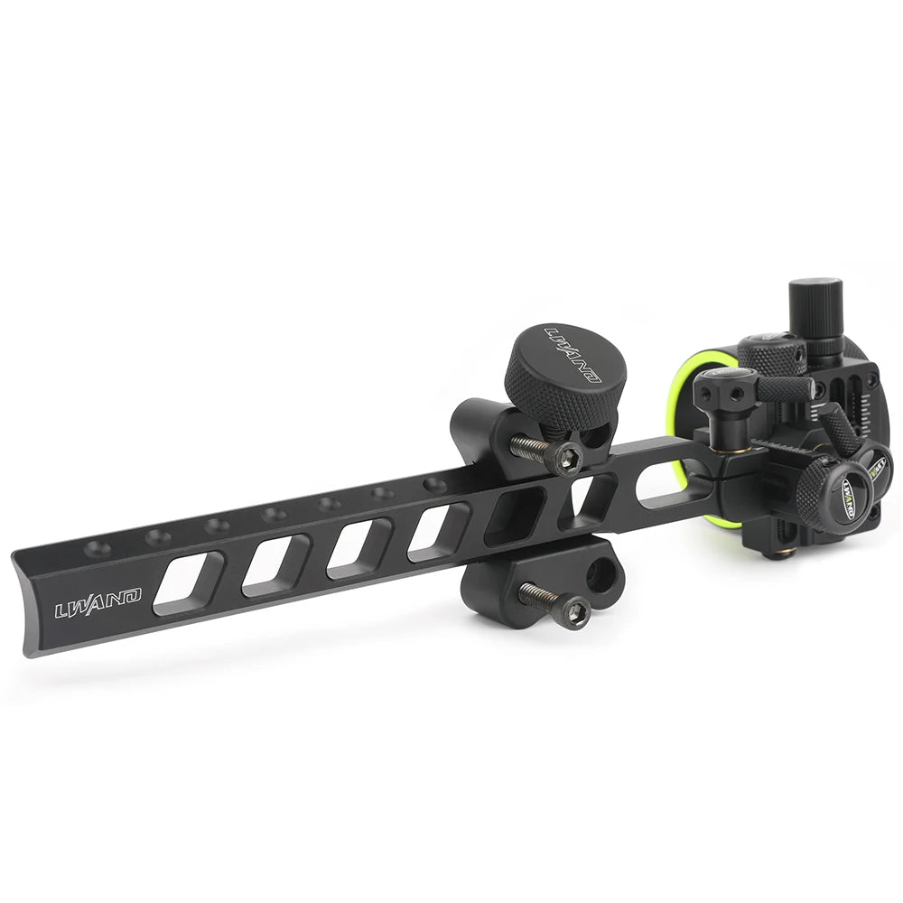 Compound Bow Sight 5Pin 0.019" Fiber Optic Adjustable Alloy Right Hand for Hunting Target Shooting Outdoor Accessories