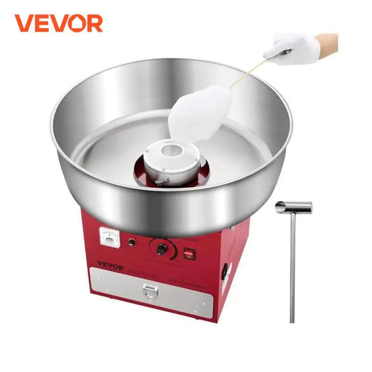 VEVOR Electric Cotton Candy Machine 1000W Commercial Candy Floss Maker with 20.5 in Stainless Steel Bowl Easy Home Use for Party