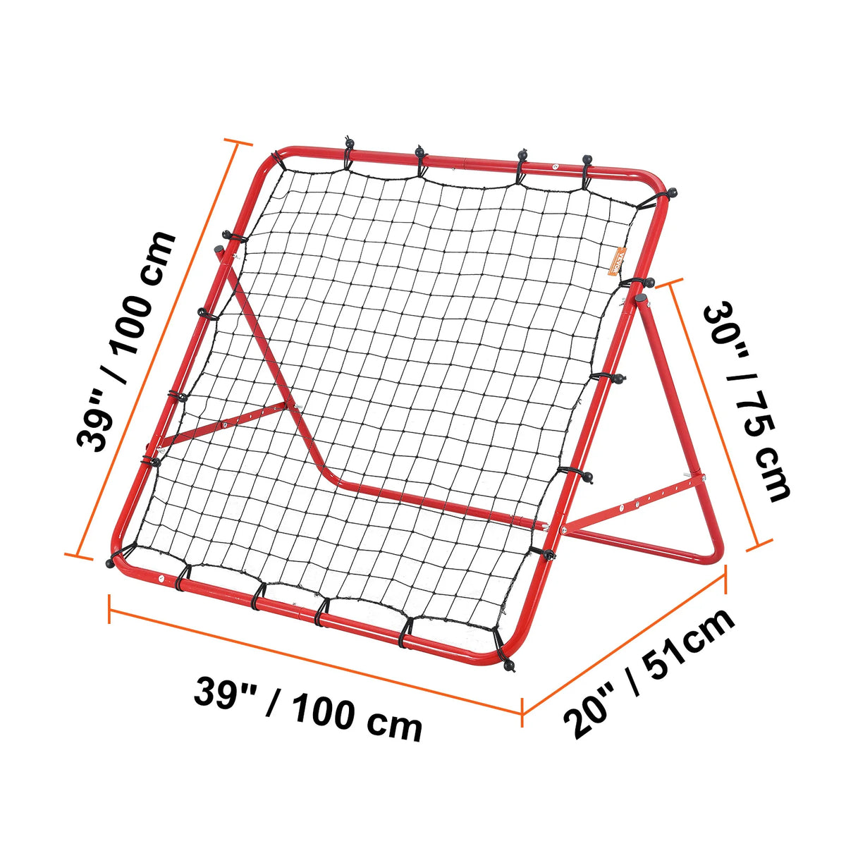 Portable Soccer Rebounder Net Adjustable Angle Football Training Goal