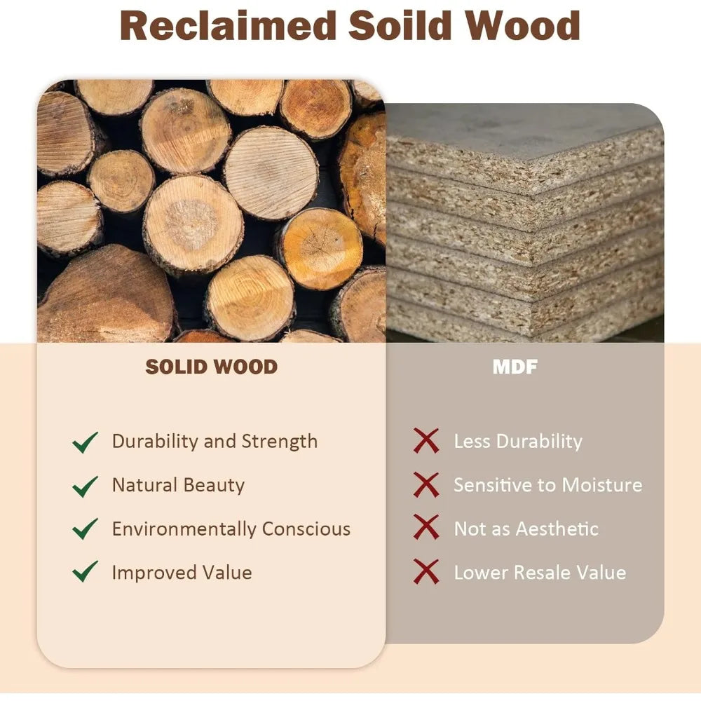 Rustic Farmhouse-Style Solid Wood Bench with Storage, 43.3 Narrow Entryway Furniture for Hallway, Kitchen, and Bedroom