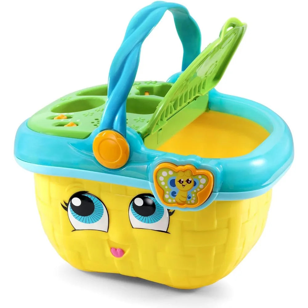 Shapes and Sharing Picnic Basket for Toddlers Early Learning Toy Yellow Frustration Free