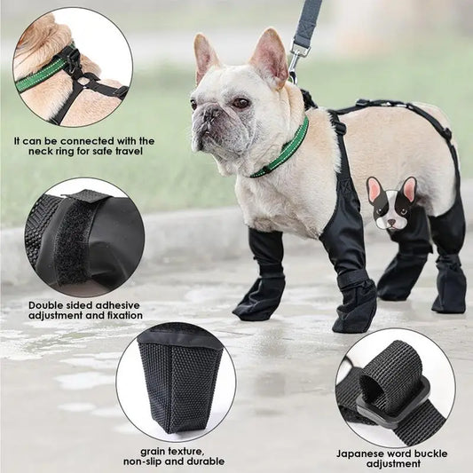 Outdoor Walking Dog Boot Leggings for Small Medium Large Dogs Suspender Boots Waterproof Snowy Dog Paw Protects Boot Covers