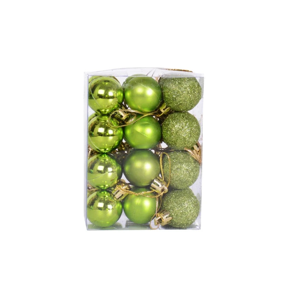 24pcs/set Christmas Tree Ball 2025 Christmas Pine Tree Hanging Ball Pendant Red Navy Blue 3cm Ball Christmas Ornaments Gifts