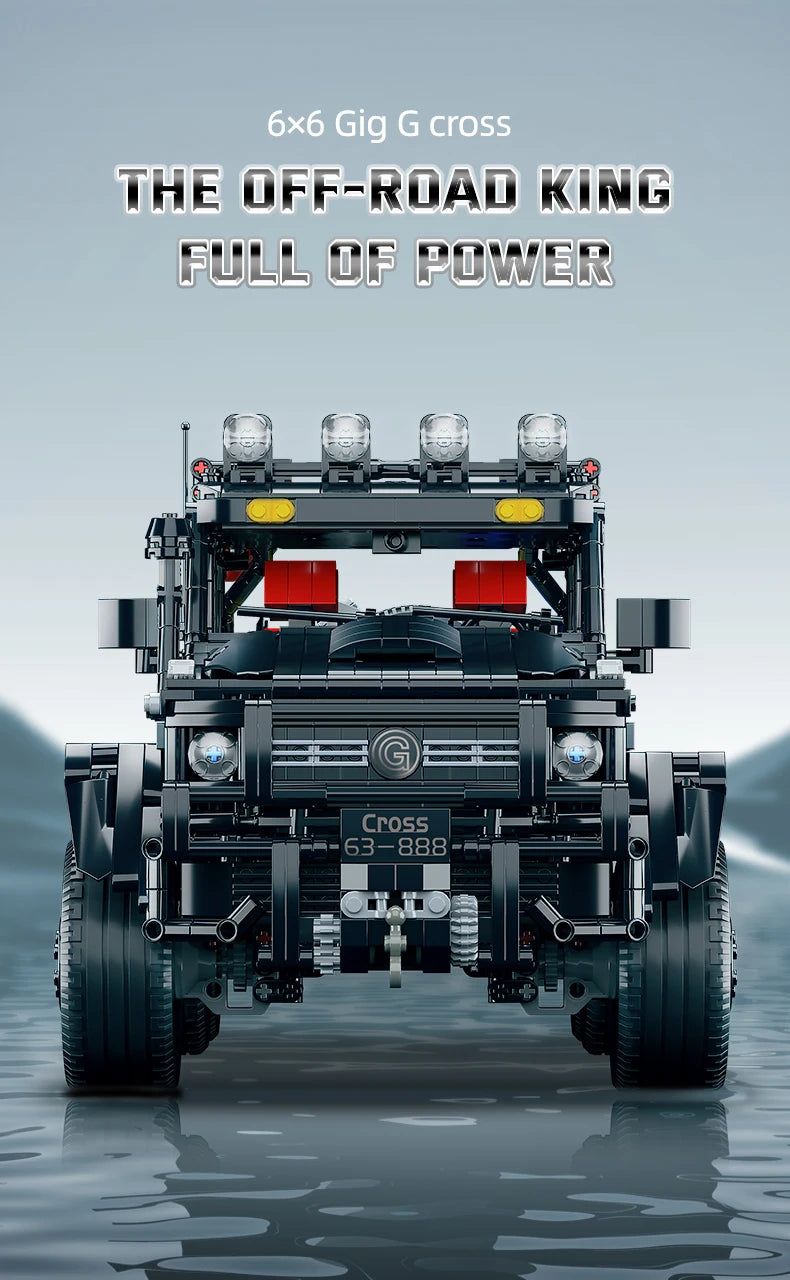 KAVOWORLD 3 Colors DIY Outdoor Off-Road Racing Truck Blacks Kits 1:8 Building Technical Pickup Car Bricks Toys For Family Party