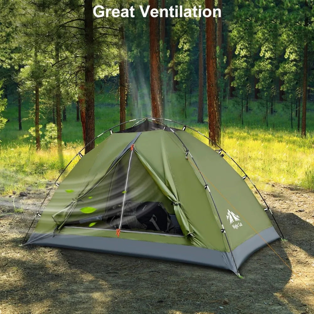 Upgraded Lightweight Backpacking Tent 1 2 Person Easy Setup Waterproof Compact