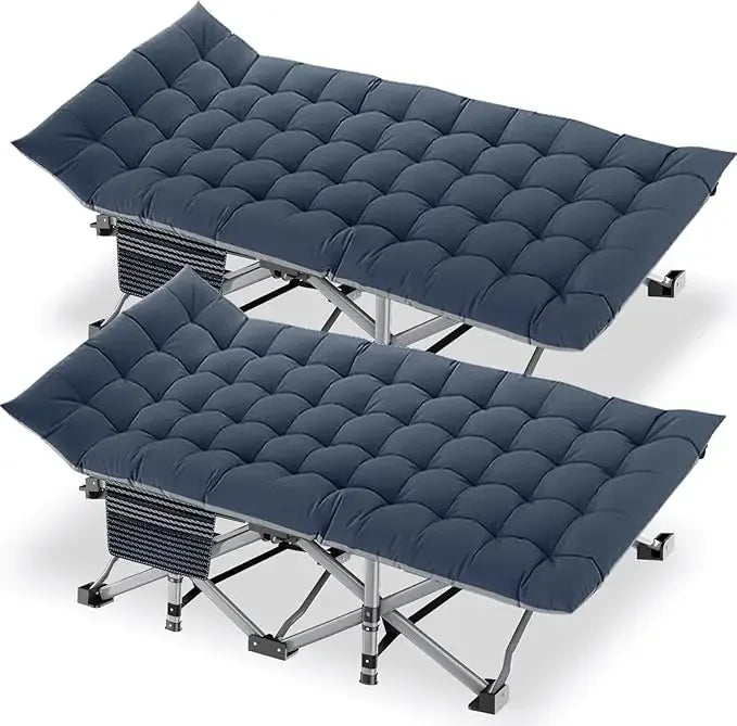 Folding Camping Cot with Mattress, 2 Pack Heavy Duty Folding Cot for Adults, Portable Sleeping Cot Bed Adults Outdoor Bedwith