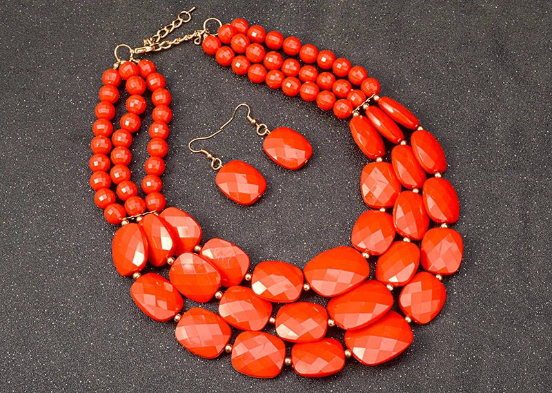 UDDEIN African Beads Jewelry Sets Multi layer Nigerian Wedding Indian Jewelry Sets Luxury Statement Choker Necklace Jewellery
