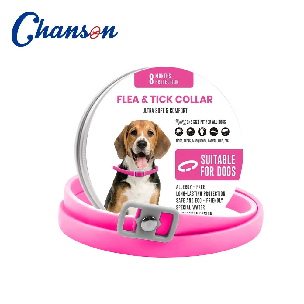 Natural Flea, Tick & Lice Repellent Collar for Dogs & Cats – Waterproof & Adjustable, Powered by Essential Oils