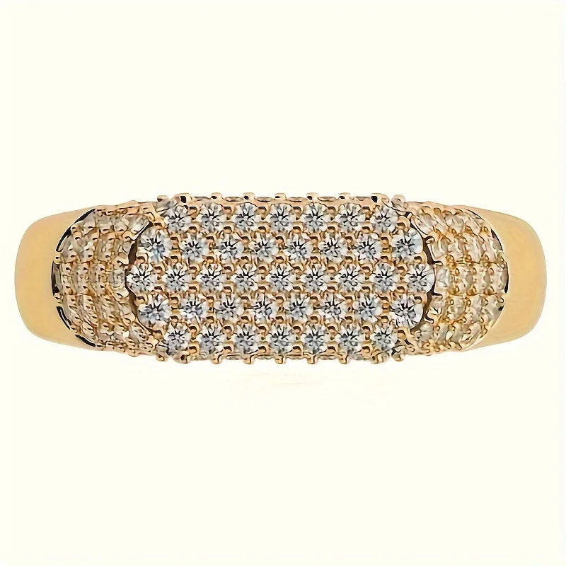 1pc S925 Silver with 3.7 Carat Moissanite Men's and Women's Eternity Band Ring, Hip Hop Ring, Moissanite Gemstone Jewelry | Gift