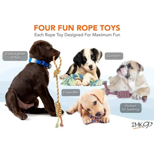 Small and medium-sized dog grinding rope toys, bite resistant, natural materials, dog interactive products