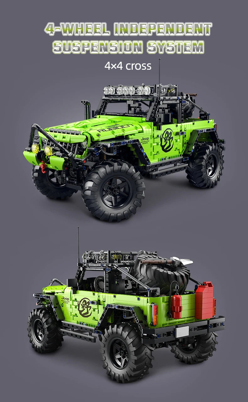 KAVOWORLD 3 Colors DIY Outdoor Off-Road Racing Truck Blacks Kits 1:8 Building Technical Pickup Car Bricks Toys For Family Party