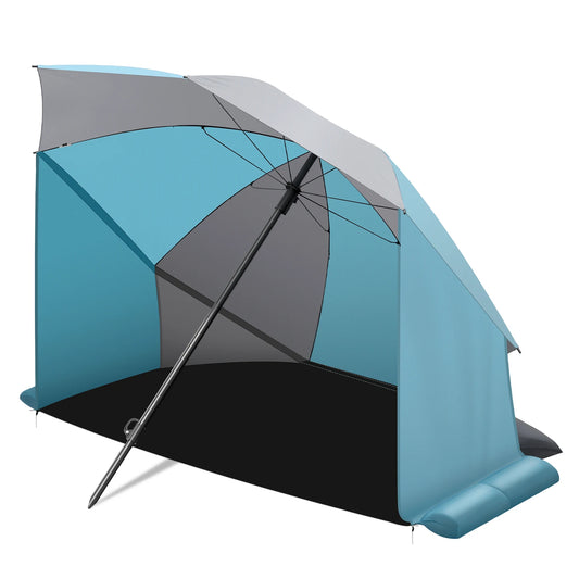 Beach Umbrella Canopy Tent Sun and Rain Canopy Umbrella with Side Flaps Groundsheet Portable Shade Sun Canopy Umbrella