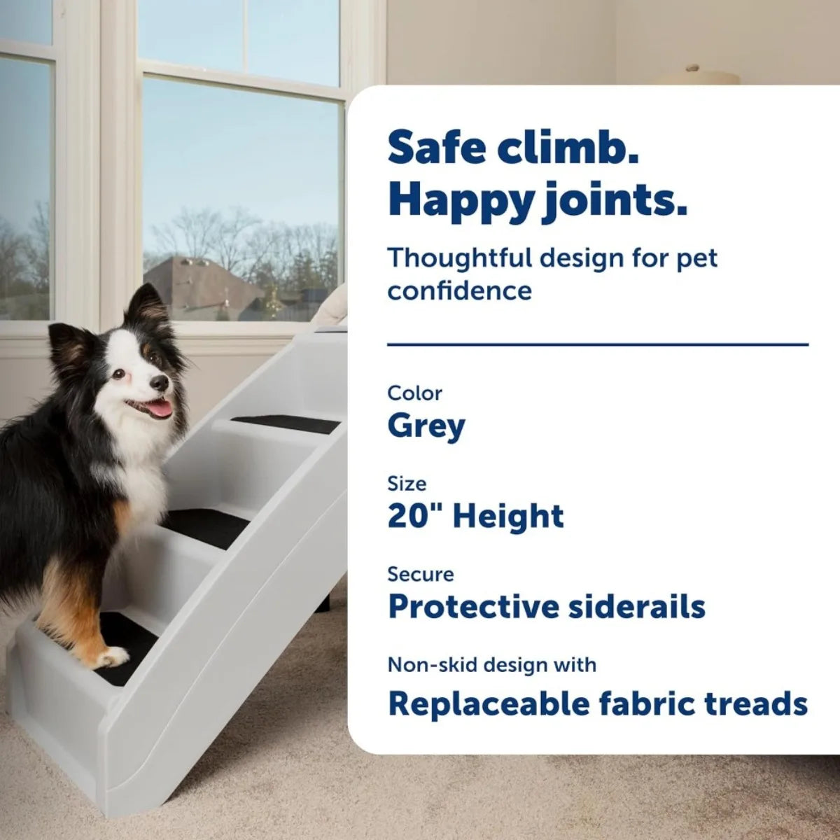 Foldable Dog Steps 20 Inch for Bed Couch Car Indoor Outdoor Use Portable Pet Stairs