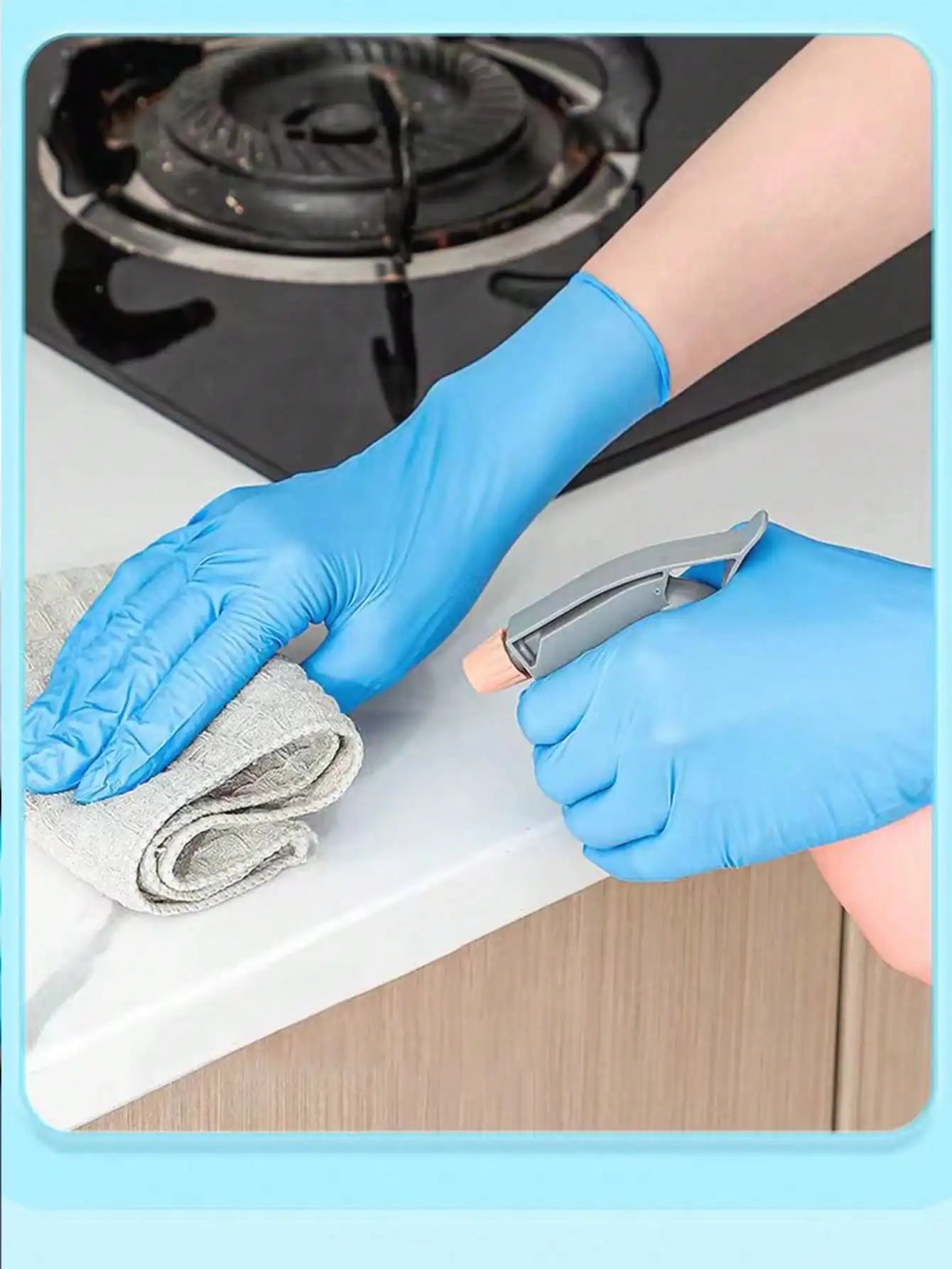 100pcs/Pack Disposable Nitrile Gloves, Available In Pink, White, Black, Blue, Latex-Free, Waterproof Cleaning Gloves, Suitable For Household, Kitchen, BBQ Cleaning, Hair Dyeing, Manufacturing And Other Home Tools, Kitchen, Ba