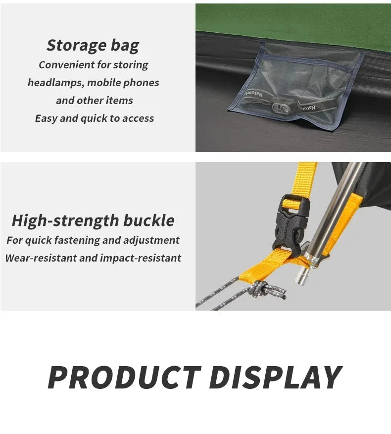 Naturehike Mongar 2 Person Backpacking Tent 210T Ultralight Travel Tent Waterproof Hiking Survival Outdoor Camping Tent