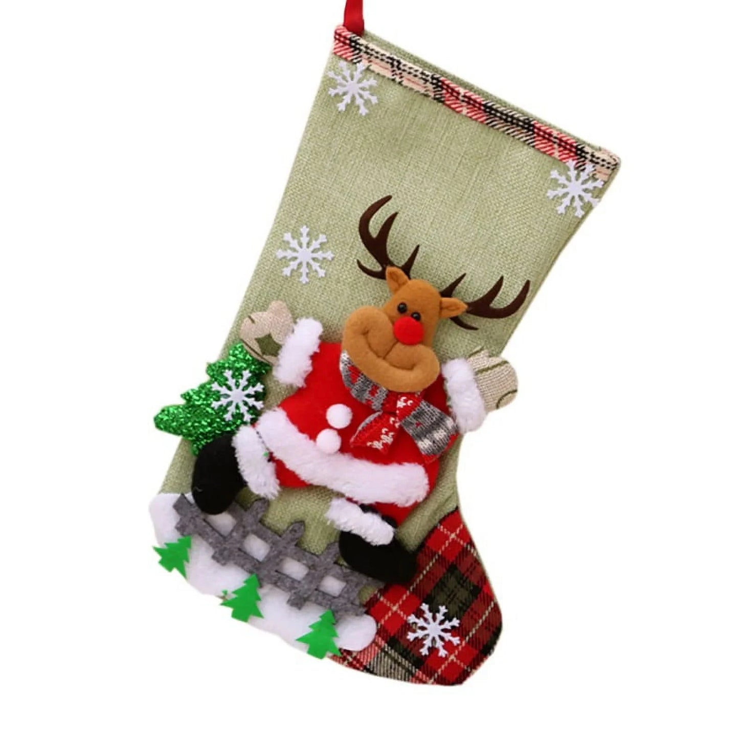 Christmas Decoration 2025 Christmas Atmosphere Decoration Santa Christmas Stocking Gift Bag Candy Bag новогодний декор