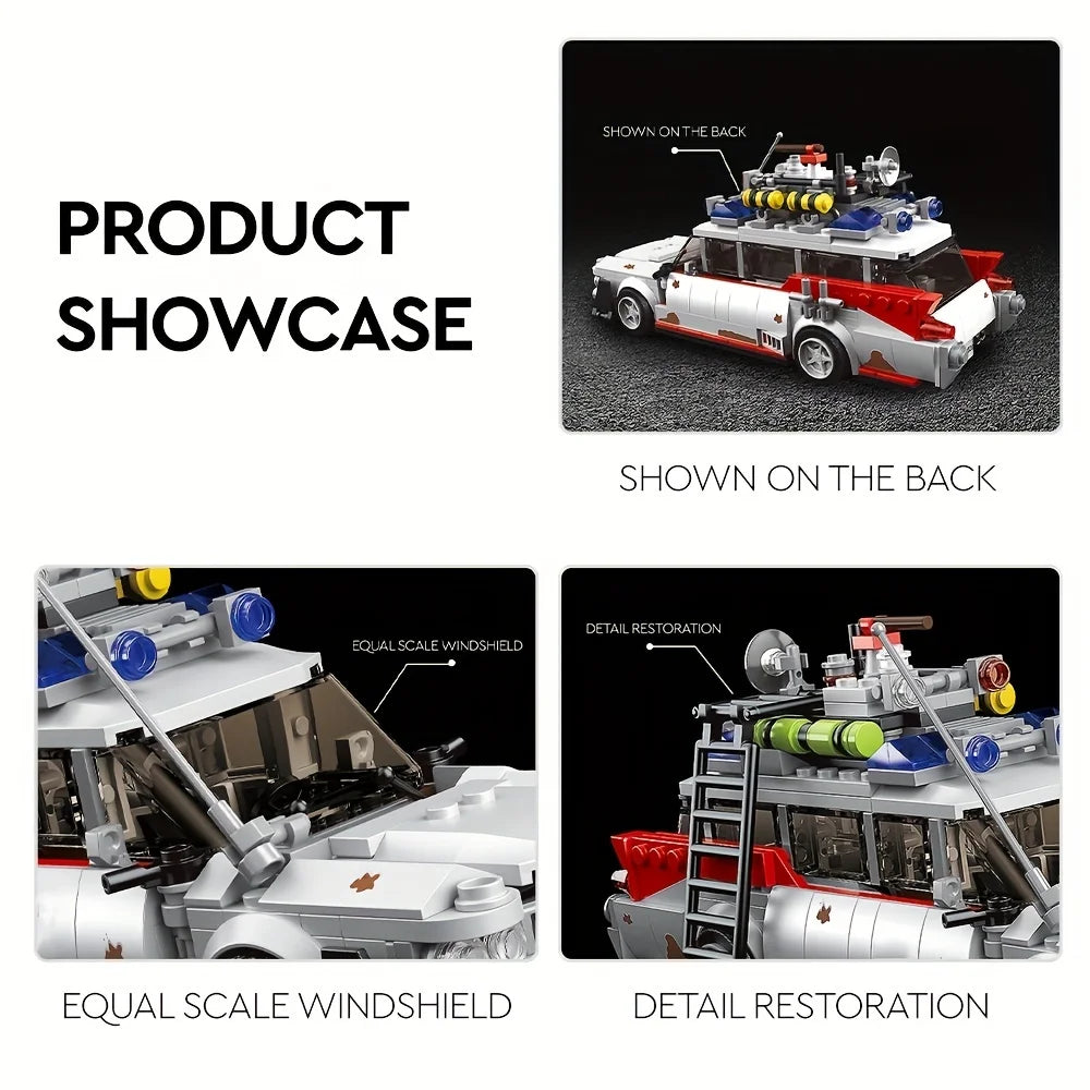 Classic Film Car Model Building Kit, Ideal Gift for Adult Hobbyists and Collectors, Ghost Theme, Christmas  Party Favor