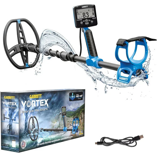 HOME-Garrett Vortex VX9 Metal Detector for Adults Professional MD-MF Technology Waterproof to 16 ft, 85” x 11” Searchcoil, 7 F c