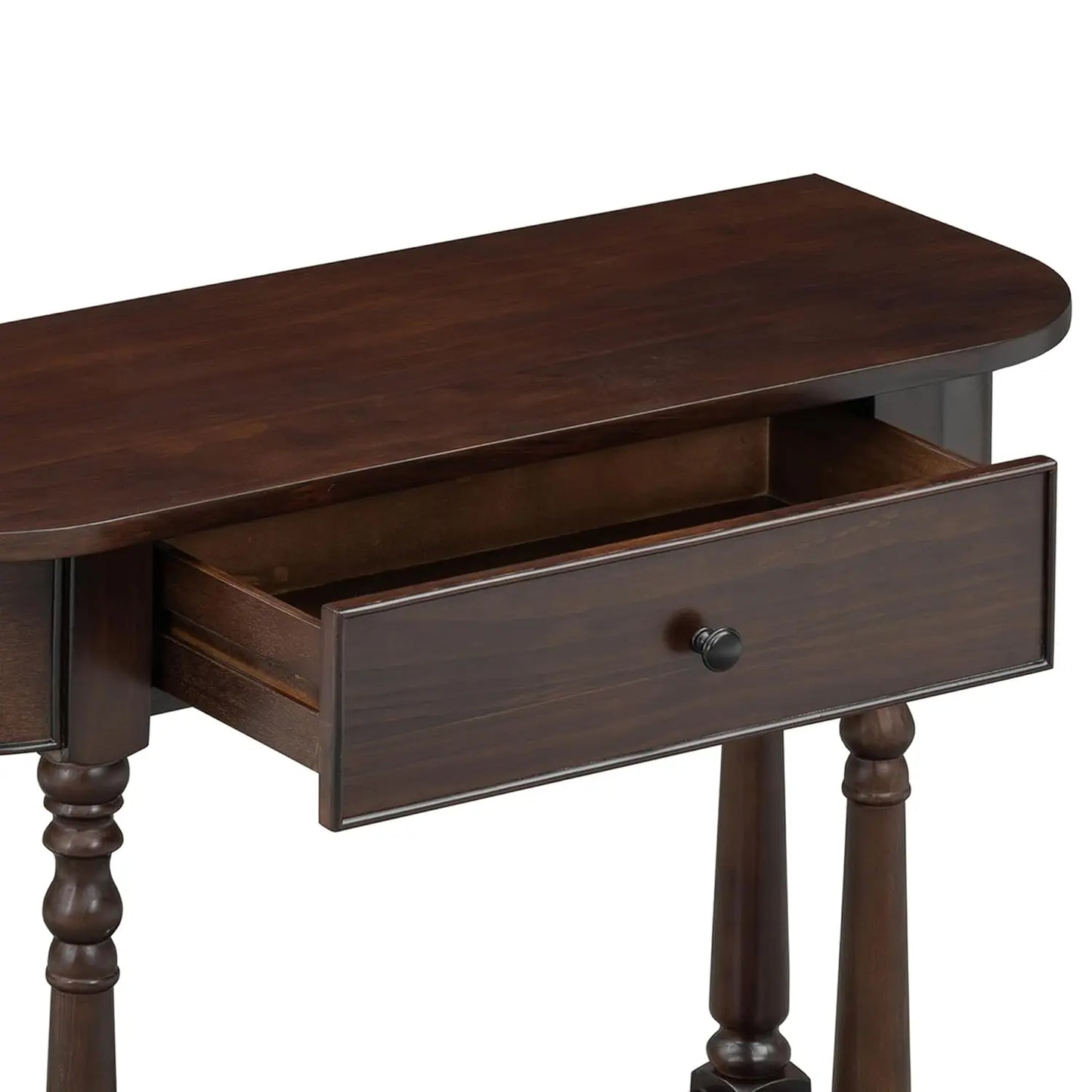Small Curved Console Table 36-Inch Retro Farmhouse Entryway Sofa Table with Drawer & Storage Shelf for Entry, Customized