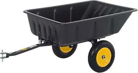 9393 LG7 Heavy-Duty ATV/UTV Hauling Trailer – 600 lb Capacity, Tilt Dump Frame & Rustproof Tub for Outdoor Work (10 Cu. Ft, Bla