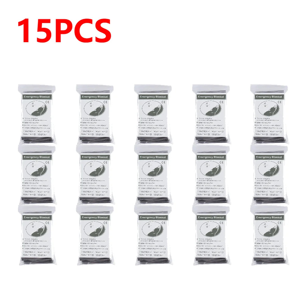 1-20pcs Emergency Mylar Thermal Blanket Foil Space Blanket Designed for NASA Body Warmer Outdoor First Aid Camping Hiking Travel