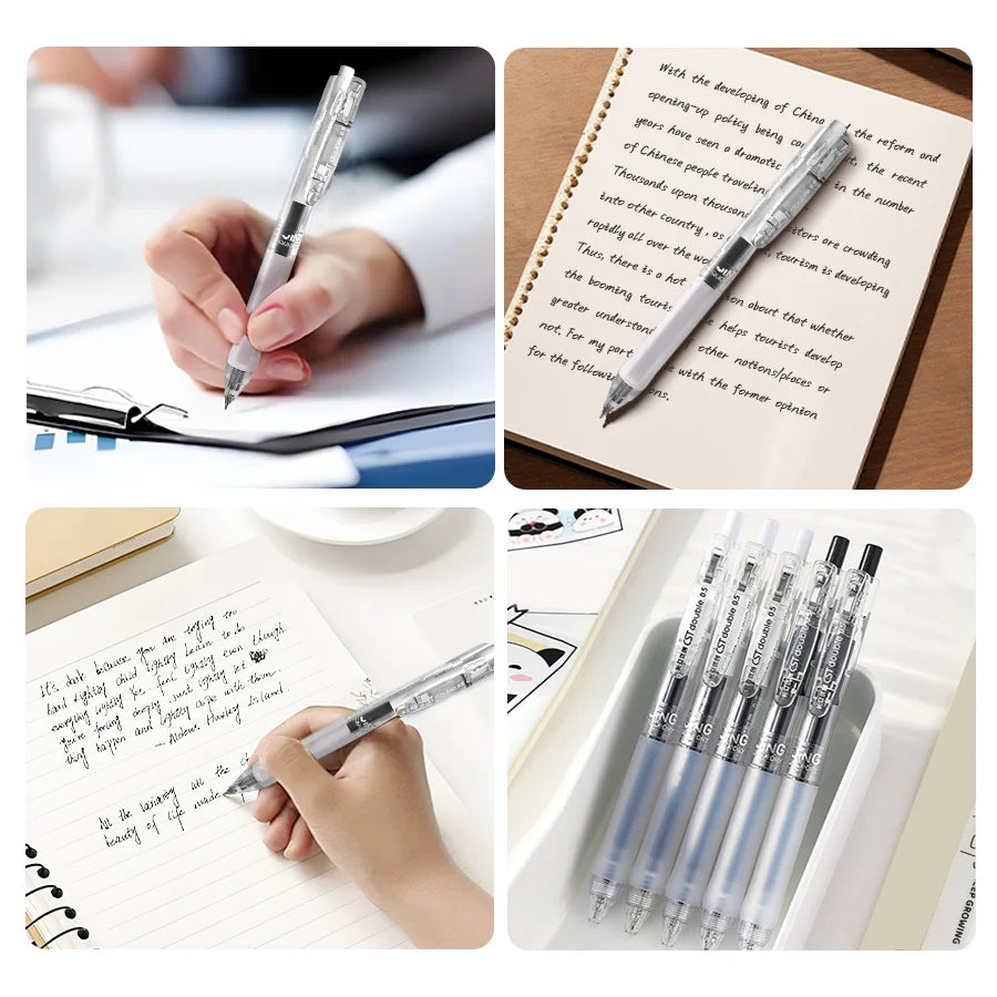 Gel Pens 12 Pack - Retractable, Ultra Fine Tip 0.5mm, Durable Non-slip Pen Body, Suitable for Students and Office - Cheap