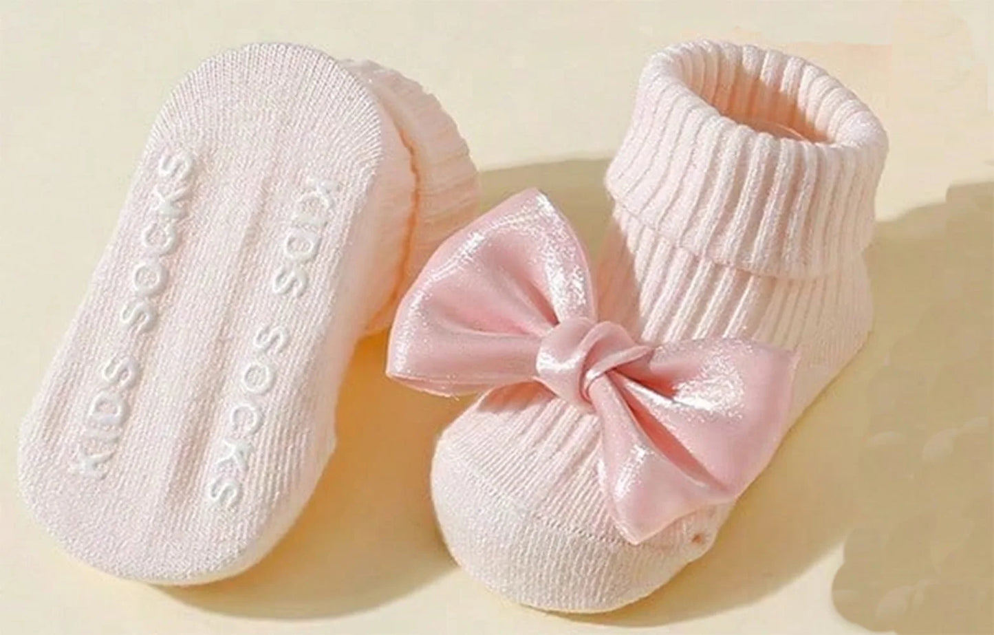 4 Pairs Toddler Socks with Bows, Soft Cotton Cute Ankle Socks for Infants Girls, Fashion Anty-Slip Newborn Baby Socks 0-24 Months newborn baby girl socks baby accesories