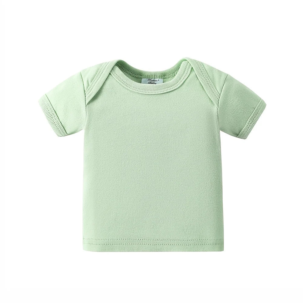 8pcs Newborn Baby Set, 100% Cotton Infant Essentials for Hospital Delivery, Unisex Bodysuit & Romper Outfit with Tops, T-shirts And Hat,, Perfect for Outdoor