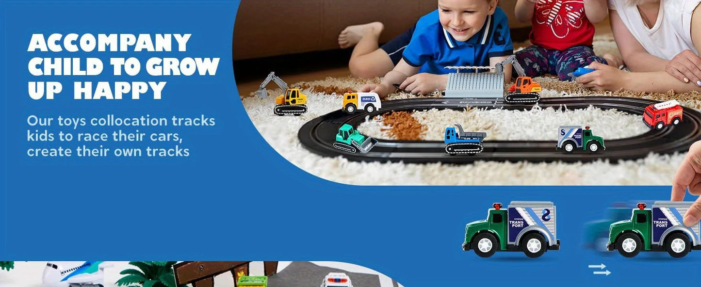 25 Pieces Pull Back Cars and Trucks Toy Vehicles Set for Toddlers Kids Play Set Die-Cast Car Party Favors School Gifts