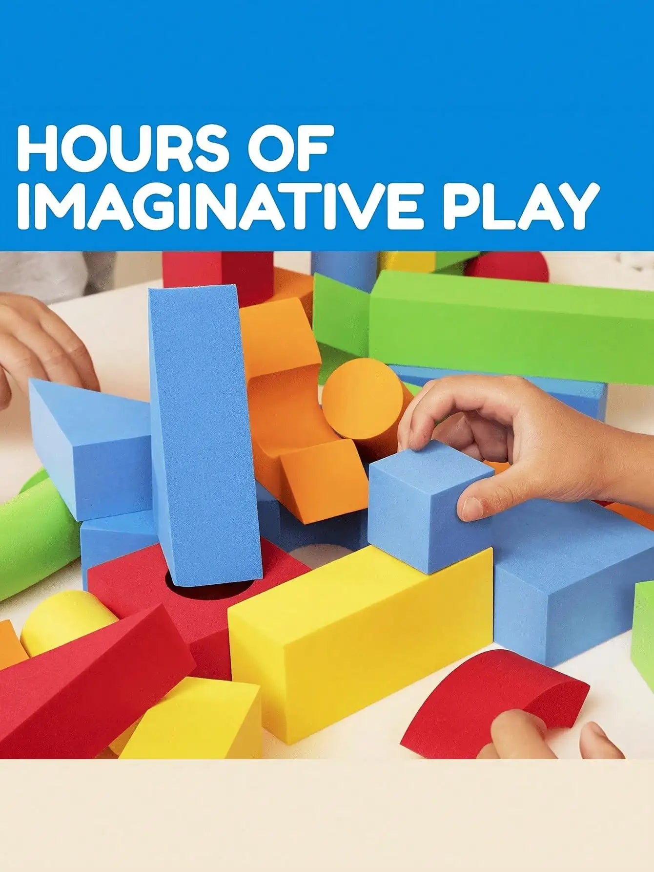 30/46pcs EVA Building Blocks Toys , Creative Educational Foam Construction Bricks Playset , Soft Stackable Blocks , STEM Toys For Boys/Girls , Random Colors ,  ,Christmas Toys For Girls ,Building Block ,Big Blocks For Kids To