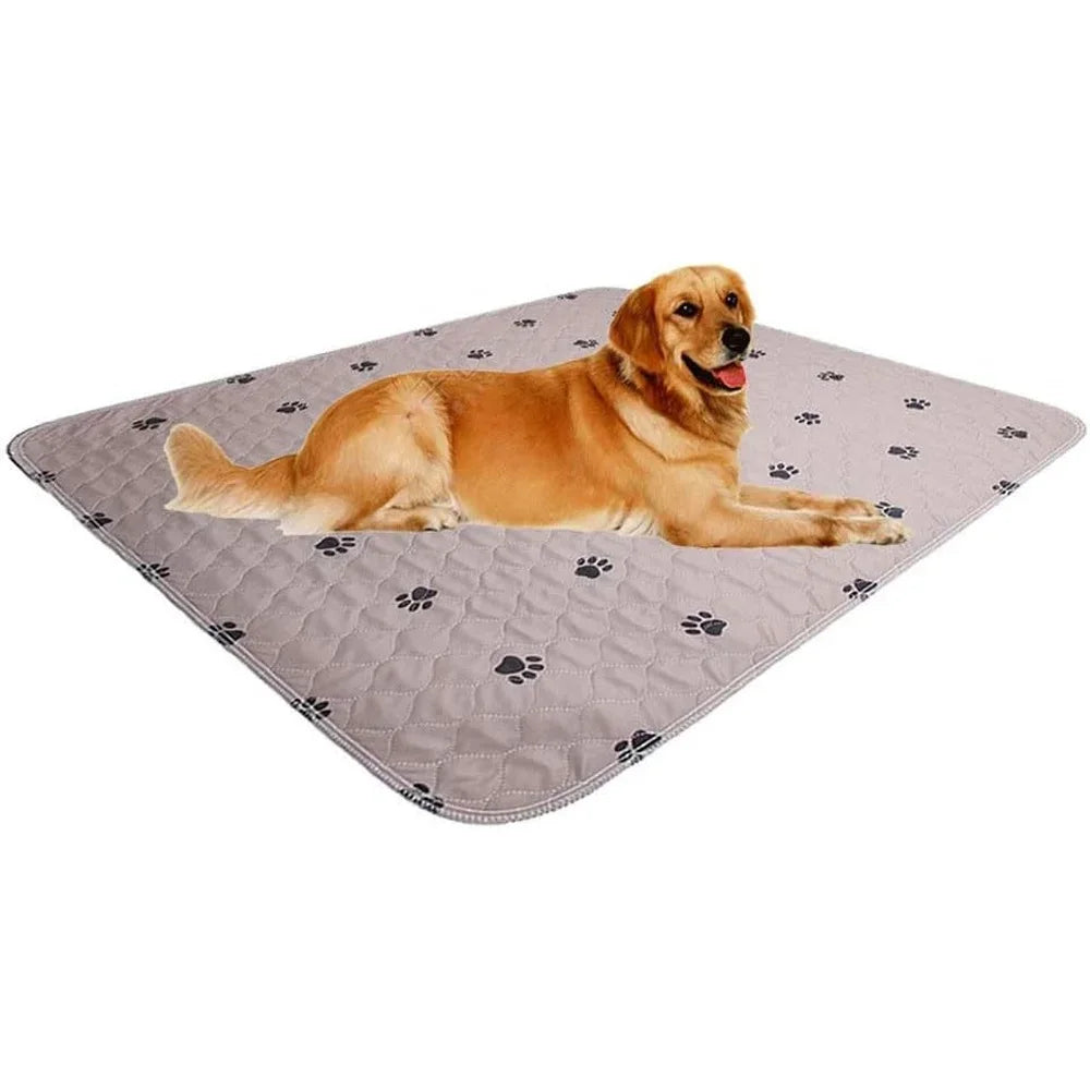Washable Dog Pee Pads with Puppy Grooming Gloves Reusable Pet Training Pads Waterproof Absorbent Anti-Slip Floor Protection