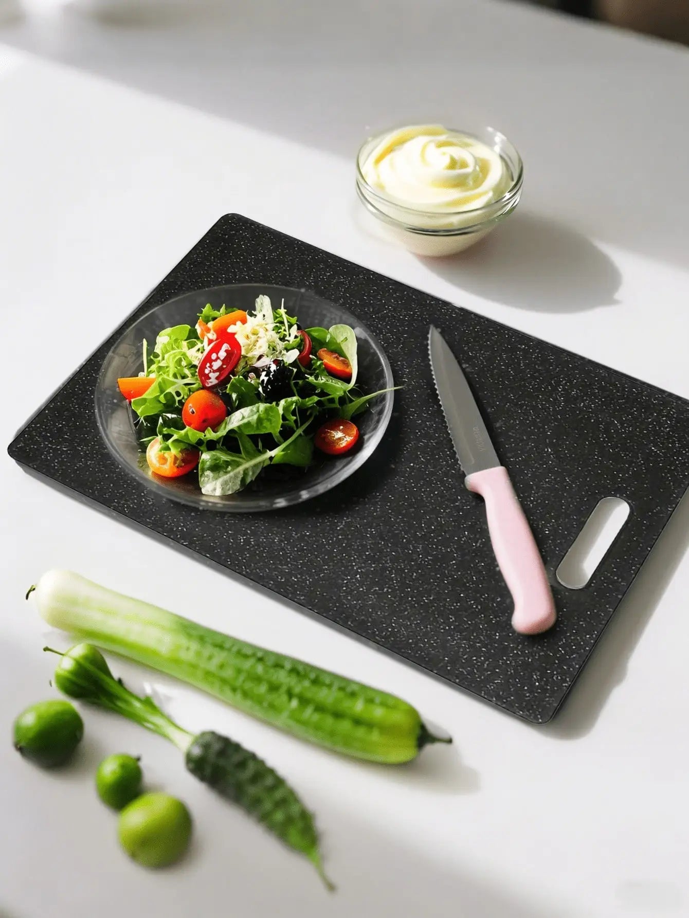 1/3PCS Marble Cutting Board Set, Household Fruit Cutting Board, Children's Food Cutting Board, Raw And Cooked Separation Cutting Board, Kitchen Food Cutting Board