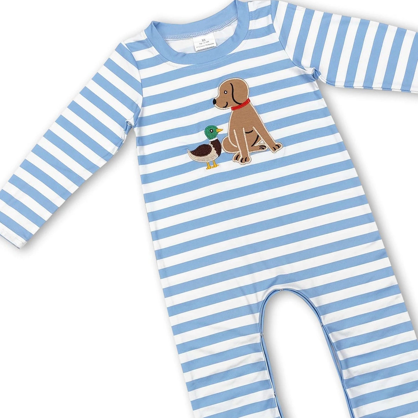 Baby Infant Boys Dog Duck Stripes Rompers