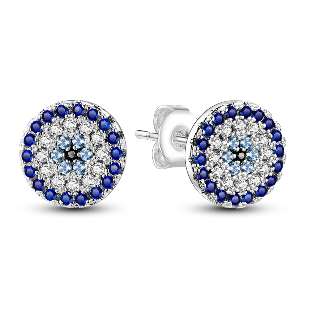High Quality Earrings 925 Sterling Silver Blue Magic Eye Women's Fine Jewel Encrusted With Shiny Zircon Birthday Party Gifts