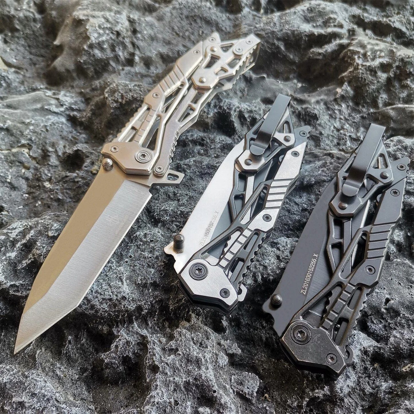 All Steel Handle Hunting Tactical Survival Multifunction Knife EDC Tool Knives