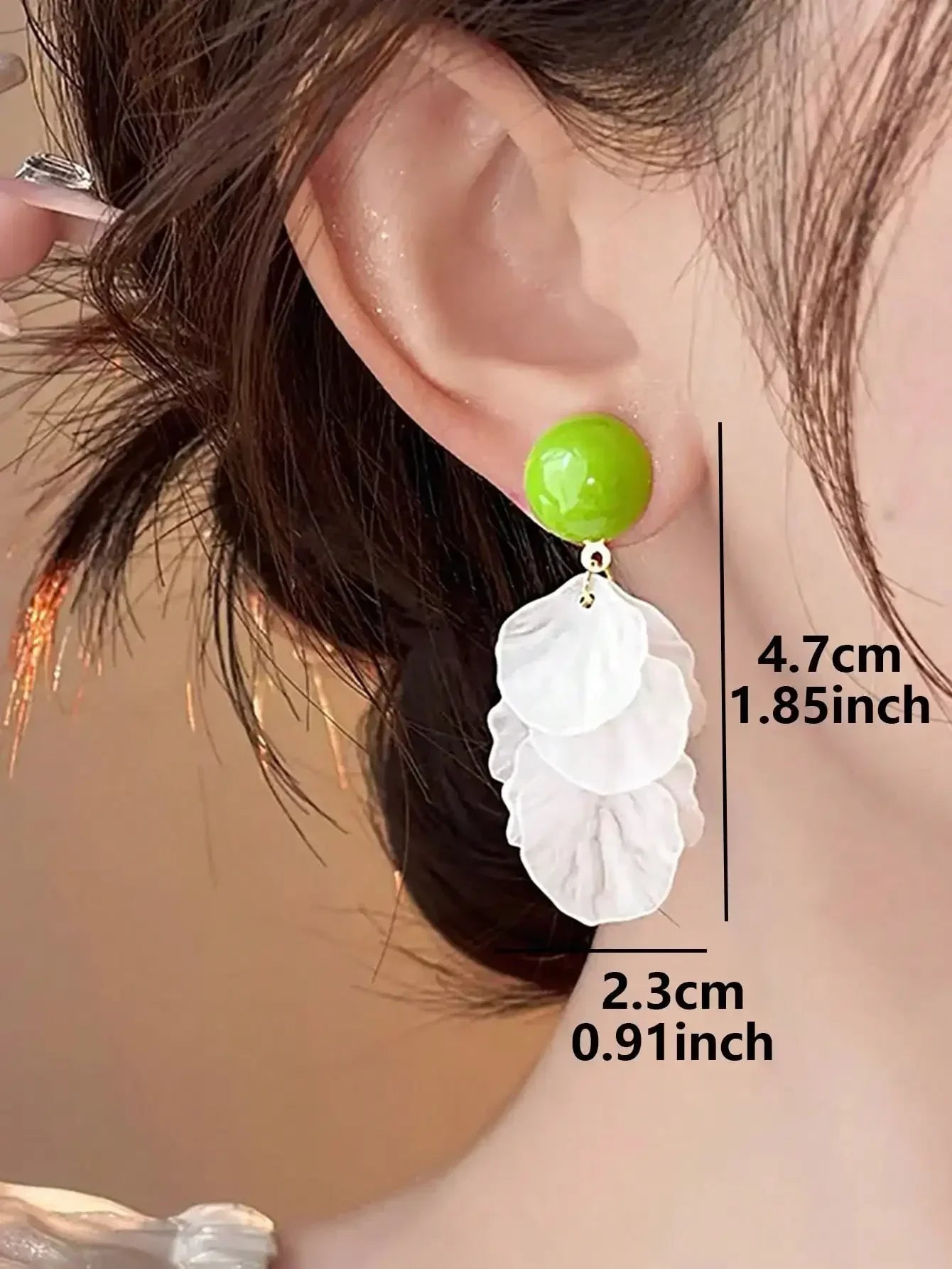 1pair Sweet High-Grade Delicate Petal & Flower Design Fashionable Daily Earrings For Elegant Women Valentines,Mom,Mother