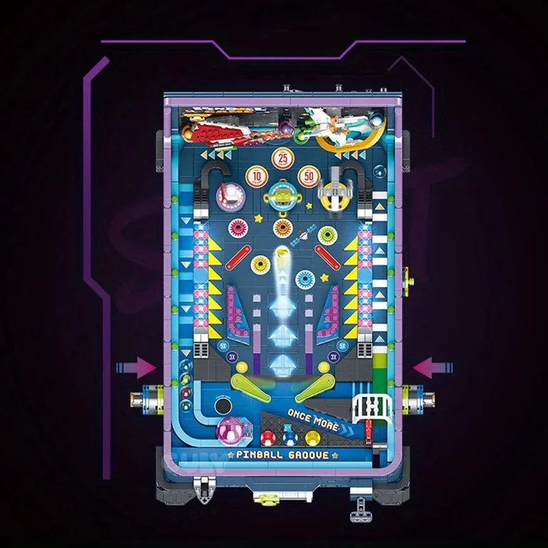 2309PCS Pinball Game Table Building Blocks Toys Model Assembly Board Games Machine Bricks Sets DIY Toys Kids Christmas Gifts